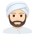 👳🏻‍♂️ man wearing turban: light skin tone display on JoyPixels